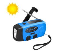 Radio météo d'urgence - Radio portable de survie, alarme d'urgence Sos | Radio solaire à manivelle avec batterie Rechargeable de 2000mah, Radio météo solaire Am/fm/noaa avec lampe de poche Led pour l'