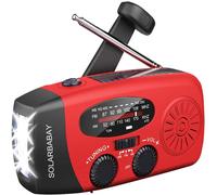 Radio météo d'urgence, rechargeable par énergie solaire et batterie rechargeable pour une alimentation continue, radio portable avec lampe torche