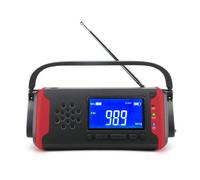 Radio météo d'urgence solaire et à manivelle, avec alarme SOS, lampe torche et batterie rechargeable pour une communication ininterrompue en cas