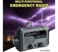 Radio météo Portable AM/FM/NOAA avec lampe de lecture et chargeur de téléphone Portable, 2000mah