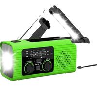 Radio météo, recharge solaire, manivelle, vert
