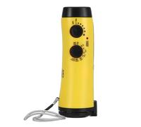 Radio météo solaire à manivelle d'urgence portable AM FM WB NOAA avec alarme LED lampe de poche batterie externe, jaune
