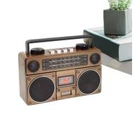 Radio Météo Solaire - Haut-Parleur sans Fil Compact Rechargeable avec Poignée | Radio Rétro Son Clair pour Voyages, École et Extérieur