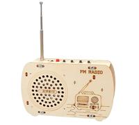 Radio Model Kit - 4.72-inch Wooden Radio Kit | Wood Ŕadio Model - DIY Assembly Educational Kits for Students to Build Working Ŕadio Listen Stations Logical Thinking Parent Child Bonding