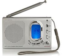 Radio mondiale | Conception portable | AM / FM / SW | Adaptateur alimentaire / électricité de batterie | Numérique | 1,5 W | Prise casque | Réveil | Minuterie de sommeil | Gris