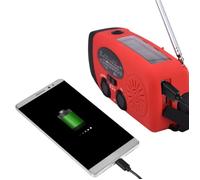 Radio multifonction - Dioche - Modèle d'urgence - Manivelle solaire - AM/FM/WB - Lampe de poche LED