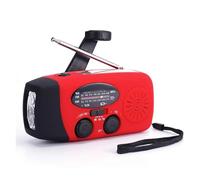 Radio Multifonction Solaire à manivelle FM/AM WB, Radio météo, Lampe de Poche d'urgence, Batterie Externe 2000mAh pour Le Camping
