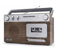 Muse Lecteur radio-cassette portable M152WS FM/MW avec enregistrement et AUX 3,5 mm Marron