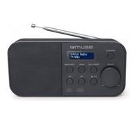 radio-réveil numérique noir - m109db - muse