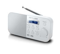 Muse Radio portable M-109 DBW – DAB+ et FM, double alarme, haut-parleur intégré – Blanc