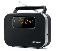 Muse Radio M-081 R – Tuner numérique, double alarme, fixe et nomade – Noir