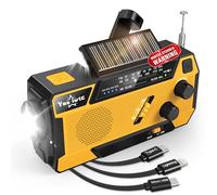 radio NOAA météo manivelle 7400 mWh piles 3 en 1 câble chargeur solaire portable AM FM équipement survie hiver tempête ouragan