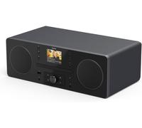 Radio Numérique Dab/Dab+/Fm Bluetooth,Lecteur Cd Intégré,Port Usb-A,Jack 3.5Mm,Stéréo 10 W,Sur Secteur,Écran 2,4"" Couleur,30 Présélections,Noir