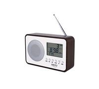 Camry Radio numérique rétro-moderne effet bois, écran LCD, réveil