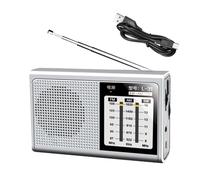 Radio Ondes Courtes - Radio de Table Portable Rechargeable USB,Alimenté par Piles, Excellente Réception, Équipement Extérieur pour Randonnée Camping et Voyage