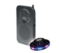 RADIO POCKET M-01-RS - 2 gammes: FM/MW - Tuner analogique - Haut-parleur intégré + Jeu de lumière Soucoupe OVNI LED