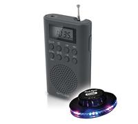 RADIO POCKET M-03-R - Afficheur LCD - Radio PLL FM - Radio-réveil - Haut-parleur intégré + Lumière Soucoupe OVNI LED