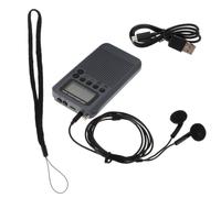 Radio Portable Am Fm à Deux Bandes, Haut-parleur Externe ABS | Écran Lcd, Puce Dsp et Antenne Télescopique, Prise Casque 3,5mm, Usage Balcon ou Randonnée