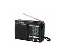 Radio Portable AM/FM Analogique Compacte à Piles Antenne Télescopique Noir