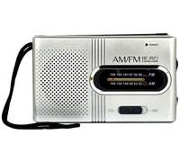 Radio portable AM/FM avec haut-parleur, excellente réception radio météo de poche avec son clair et excellent fonctionnement à piles, A
