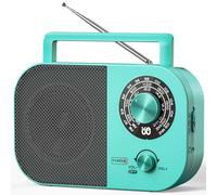 Radio Portable AM,FM,SW,FM Poste Radio Portable,Alimentée Secteur et la Batterie pour Une Réception,Haut-Parleur Intégré et Prise Casque Une Utilisation à la Maison/Extérieur/Camping/Urgence（Bleu）