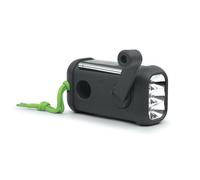 Muse Enceinte Bluetooth radio portable lampe torche solaire et dynamo IP64 Noir