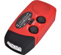 Radio portable avec lampe de poche AM/FM, lampe de lecture, banque d'énergie météo NOAA pour les situations d'urgence, radio portable à manivelle alimentée par énergie solaire
