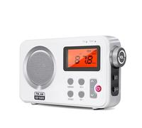 Radio portable bi-bande FM/AM, écran LCD, minuterie, prise casque, réception stable du signal, alimentation par batterie ou USB
