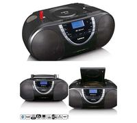Radio portable Boombox - radio DAB+- FM ¿ Bluetooth- lecteur CD- Cassette Ecran couleur
