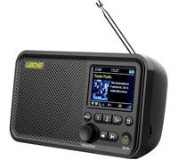 Radio Portable Dab/Dab+ & FM avec Bluetooth 5.0, Écran Couleur 2,4"", 80 Stations Préréglées, Batterie 4000mAh, MicroSD/TF/AUX