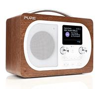 Radio portable DAB Pure - Evoke H4 - musique en streaming via Bluetooth - écran couleur riche - mise à l'heure automatique - Snooze Handle - double alarme - minuteurs - Walnut