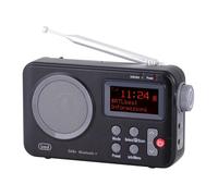Trevi Radio portable DAB 7F80 R – Bluetooth, horloge avec alarmes, prise casque – Noir/Gris
