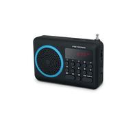 Metronic Radio portable mooov 477203 – FM, batterie rechargeable, USB, microSD – Noir/Bleu