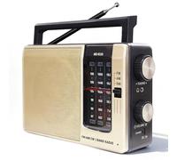 Radio portable FM AM, à piles et courant AC, radio de valise pour personnes âgées, radio à ondes centrales, petite avec haut-parleur, radio simple pour personnes âgées, radio portable pour cuisine et