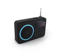 Radio portable FM MP3 avec ports USB/micro SD - noir et bleu