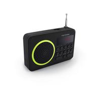 Radio portable FM MP3 avec ports USB/micro SD - noir et vert