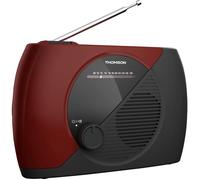 Radio Portable Fm,Tuner Analogique,Secteur Ou Piles-Poste Compact Pour Écoute En Tous Lieux,Couleur Rouge Et Noir-Rt353