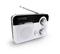 Radio portable FM Vintage - noir et blanc