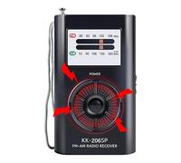 Radio Portable | Fonctionnant sur Piles - Système de Syntonisation Analogique Offrant Un Son Clair, Équipé d'une Lanière et Conçu pour Le Camping, Le Camping-Car, Les Voyages, la Marine, la Maison