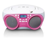 Radio portable / Lecteur CD portatif Lenco SCD-301PK Blanc-Rose Blanc-Rose G