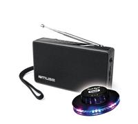 RADIO Portable M-030-R - FM pivotante- Volume Marche/Arrêt réglage rotatif - Sélecteur de gammes d'ondes, Lumière OVNI LED
