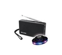 RADIO Portable M-030-R - FM pivotante- Volume Marche/Arrêt réglage rotatif - Sélecteur de gammes d'ondes, Lumière OVNI LED