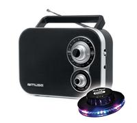 RADIO PORTABLE M-051-R - Coloris noir - FM - pivotante - Volume Marche/Arrêt réglage rotatif - Poignée de transport, OVNI
