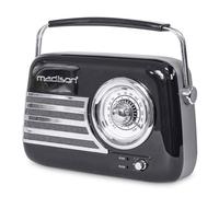 Madison Enceinte Radio Vintage FREESOUND-VR40B 30W Bluetooth Rechargeable USB Noir