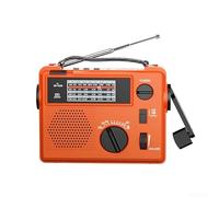 Radio Portable Manivelle Multibande FM AM SW Orange