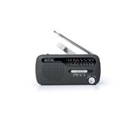 RADIO PORTABLE MUSE MH-07-DS - Coloris noir - Alimentation par dynamo et énergie solaire - Multi-gammes FM/MW/SW1/SW2 Noir G
