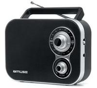 RADIO PORTABLE MUSE M-051-R - Coloris noir - Antenne FM pivotante - Volume Marche/Arrêt réglage rotatif - Poignée de transport