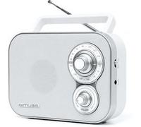 RADIO PORTABLE MUSE M-051-RW - Coloris blanc - Antenne FM pivotante - Volume Marche/Arrêt rotatif - Poignée de transport