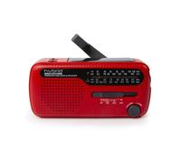 RADIO PORTABLE MUSE MH-07-RED - Coloris rouge - Alimentation par dynamo et énergie solaire - Multi-gammes FM/MW/SW1/SW2