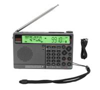 Radio Portable Professionnel, Radio Multiband SW FM MW Air V.UHF WB Fréquence Band Control Control Reading Digital Radio avec SOS Alarm et Lampe de Poche pour Le Camping, Usir en